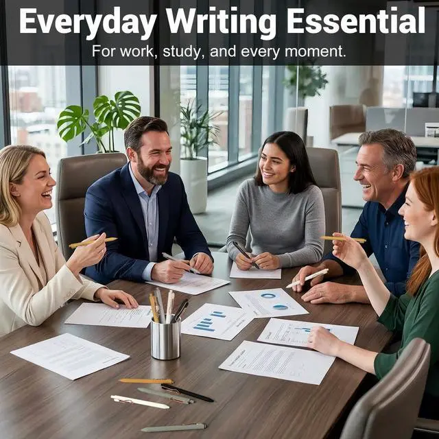 Alt view image 7 of 7 - Smooth Writing Pens, 12 Pcs No Bleed & Smear, Black Ink Fine Point (0.7mm), Quick-Dry Retractable Gel Pens for Journaling, Note Taking, Office & Back-to-School Supplies