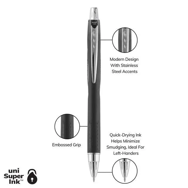 Alt view image 4 of 7 - Jetstream RT Ballpoint Pens, Medium Point (1.0mm), Black, 2 Pack
