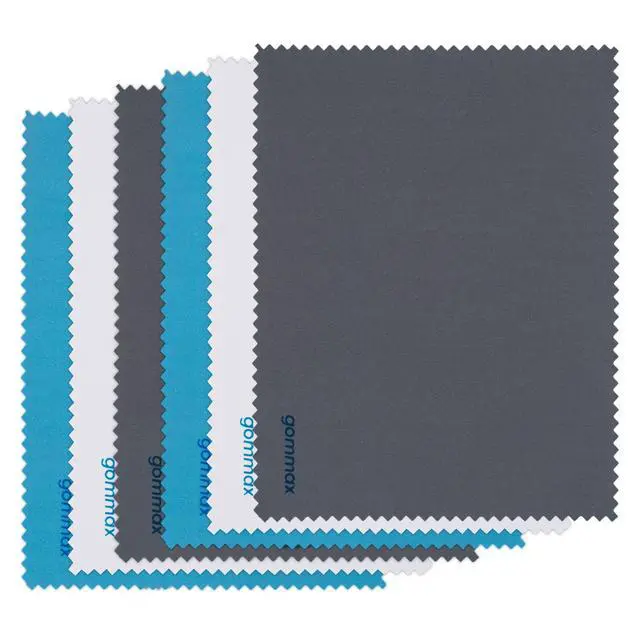 Alt view image 2 of 5 - 6 Pack 6" X 7" Microfiber Cleaning Cloth for Lens, Eyeglasses, Smartphones, Cameras Electronics, and Delicate Surfaces. Lint-Free, Soft and Dry Surface Cleaner Wipe Cloth