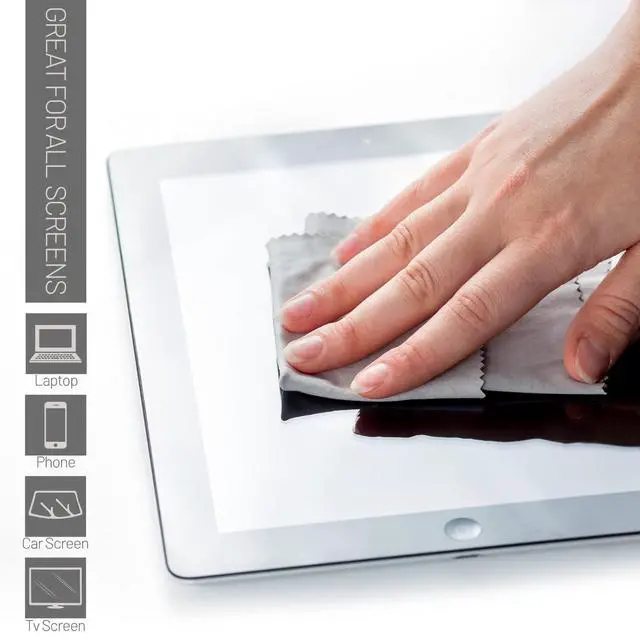 Alt view image 4 of 5 - 6 Pack 6" X 7" Microfiber Cleaning Cloth for Lens, Eyeglasses, Smartphones, Cameras Electronics, and Delicate Surfaces. Lint-Free, Soft and Dry Surface Cleaner Wipe Cloth