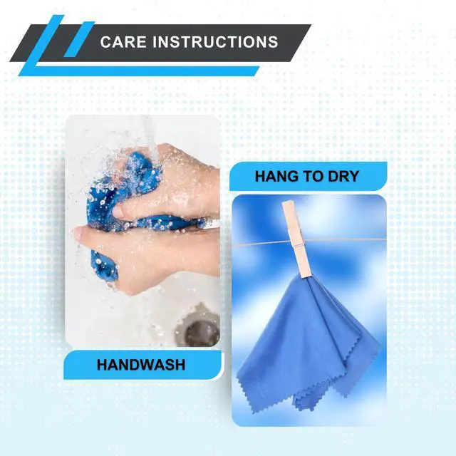 Alt view image 5 of 7 - Microfiber Cleaning Cloth - 7x6'' Microfiber Cloth - Pack of 6 Blue Lens Cleaning Wipes - Cleaning Cloth for Glasses, Eyeglasses, Camera Lens & Phones