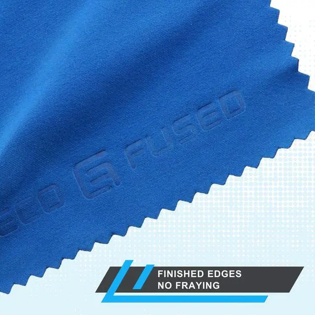 Alt view image 7 of 7 - Microfiber Cleaning Cloth - 7x6'' Microfiber Cloth - Pack of 6 Blue Lens Cleaning Wipes - Cleaning Cloth for Glasses, Eyeglasses, Camera Lens & Phones