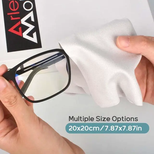 Alt view image 3 of 6 - 12 Pack 20x20cm/8x8 Large Microfiber Cleaning Cloth for Eyeglasses Luxury Suede Glass Cleaning Cloth Glasses Cleaner for Eye Glass Lens Cleaning Gentle and Lint-Free