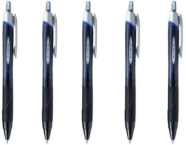 Main image of New Jetstream Extra Fine & ultra micro Point Retractable Roller Ball Pens,-rubber Grip Type -0.38mm-blue Ink-value Set of 5