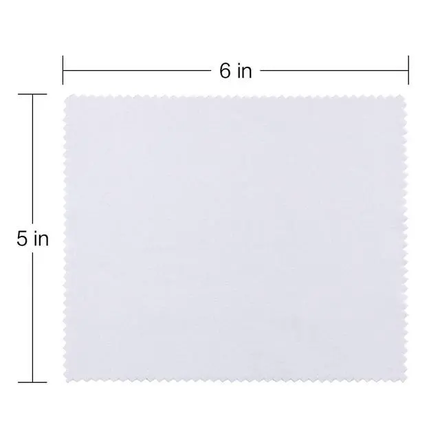 Alt view image 2 of 7 - Eyeglass Cleaning Cloth Glasses Cleaner 12Pack Microfiber Lens Cleaner Eyewear Sunglass Wipes for Glass Jewelry Screen Camera Lint Free Thick 5x6 Inch (White, 5x6)