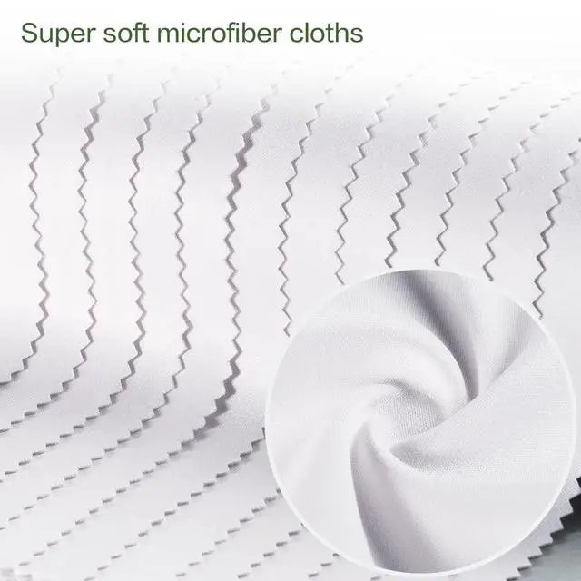 Alt view image 3 of 7 - Eyeglass Cleaning Cloth Glasses Cleaner 12Pack Microfiber Lens Cleaner Eyewear Sunglass Wipes for Glass Jewelry Screen Camera Lint Free Thick 5x6 Inch (White, 5x6)