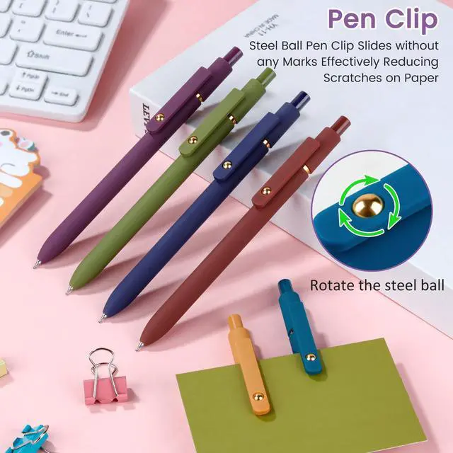Alt view image 7 of 7 - Gel Pens 6pcs 0.7mm Fine Point Black Ink Quick Dry Pens
