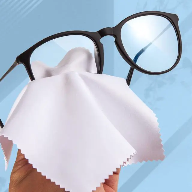 Alt view image 6 of 7 - Eyeglass Cleaning Cloth Glasses Cleaner 12Pack Microfiber Lens Cleaner Eyewear Sunglass Wipes for Glass Jewelry Screen Camera Lint Free Thick 5x6 Inch (White, 5x6)