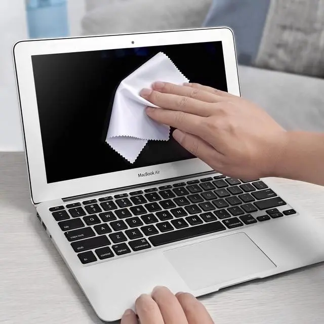 Alt view image 7 of 7 - Eyeglass Cleaning Cloth Glasses Cleaner 12Pack Microfiber Lens Cleaner Eyewear Sunglass Wipes for Glass Jewelry Screen Camera Lint Free Thick 5x6 Inch (White, 5x6)