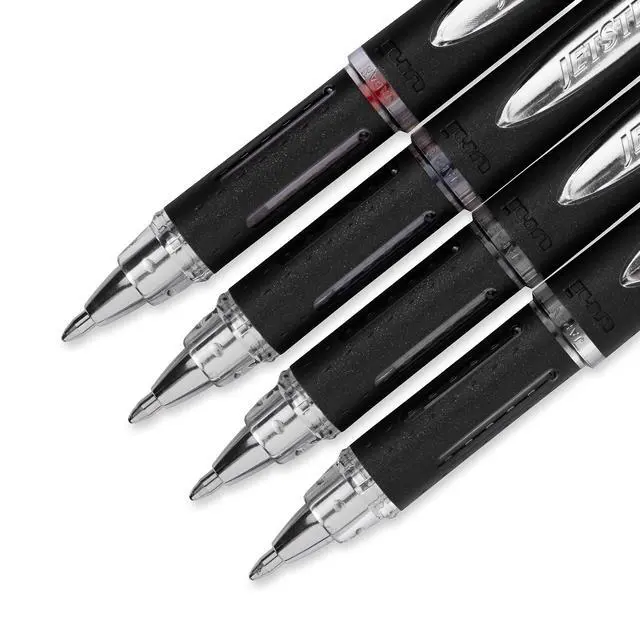 Alt view image 3 of 4 - 33932PP Jetstream Roller Ball Pen, Quick Drying to Prevent Smears, Intense Coloration, Bold Point (1.0mm), Assorted Colors, Pack of 4