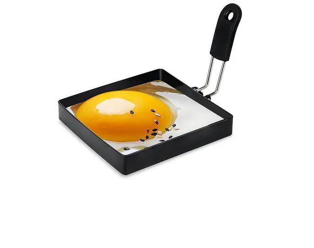 Main image of 4'' Square Egg Rings with Silicone Handle, Stainless Steel Egg Cooking RingsNonstickFor Frying Eggs and English Muffins Pancake, Egg Mold Shaper For Breakfast
