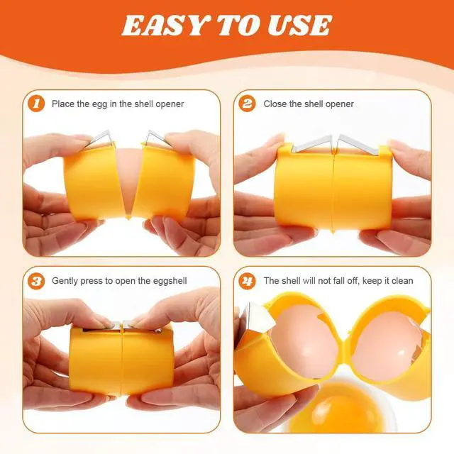 Alt view image 3 of 7 - 3 Pcs Egg Shell Opener,with Egg Yolk White Separator Handheld Eggs Breaker Baking Kitchen Tools Multifunctional Eggs Breaker and Separator for Cooking Camping Kitchen Gadgets(SIZE:3 pcs)