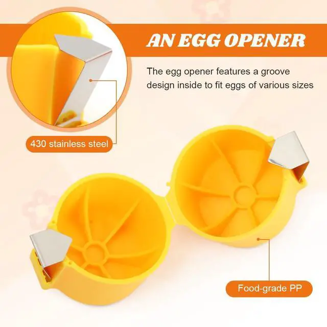 Alt view image 4 of 7 - 3 Pcs Egg Shell Opener,with Egg Yolk White Separator Handheld Eggs Breaker Baking Kitchen Tools Multifunctional Eggs Breaker and Separator for Cooking Camping Kitchen Gadgets(SIZE:3 pcs)