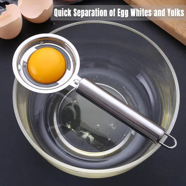 Alt view image 2 of 6 - Egg Separator,Stainless Steel Egg Yolk White Separation Tool