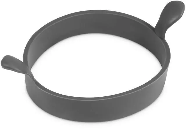 Main image of Culinare Silicone Egg Ring Heat-Resistant Round Frying Ring for Perfect Eggs, Pancakes & Patties Built-In Handles, Stain & Odour Resistant 9cm Non-Stick Mold, Easy to Clean, Grey