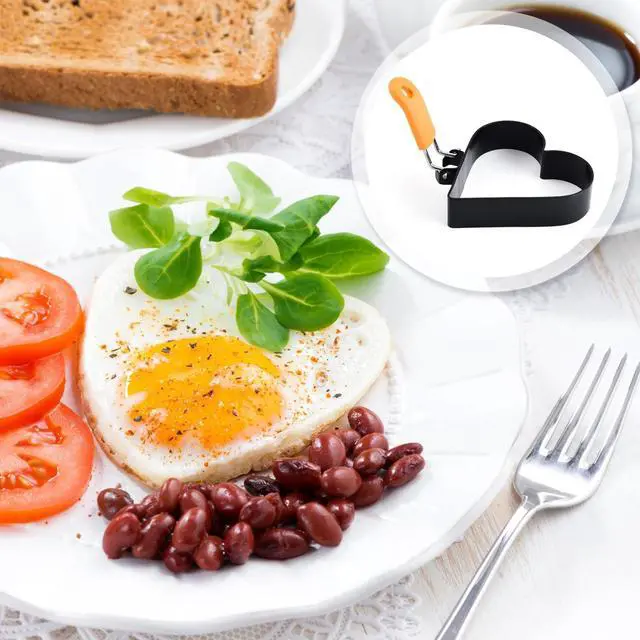 Alt view image 5 of 7 - Egg Rings for Frying Eggs Griddle,Egg Mold for Breakfast Sandwiches Shaper