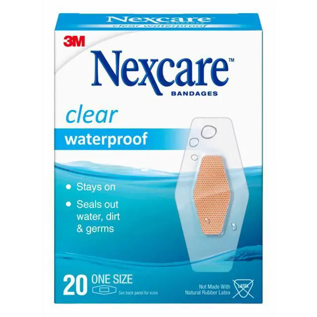 Alt view image 2 of 7 - Nexcare Waterproof Clear Bandages, Covers and Protect cuts, scrapes and blisters, One Size, 20 Count