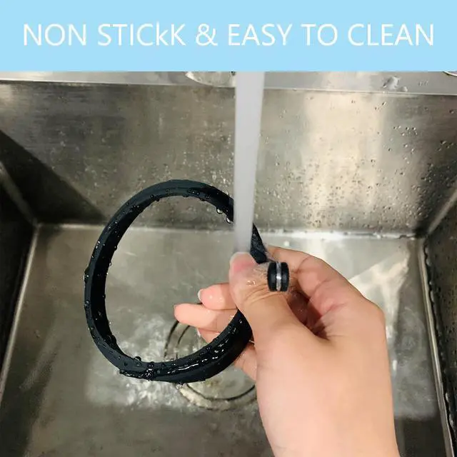 Alt view image 6 of 7 - Black Silicone Egg Ring, 4 Pack Egg Ring Molds for Fried Egg, Non-stick Egg Cooker Ring