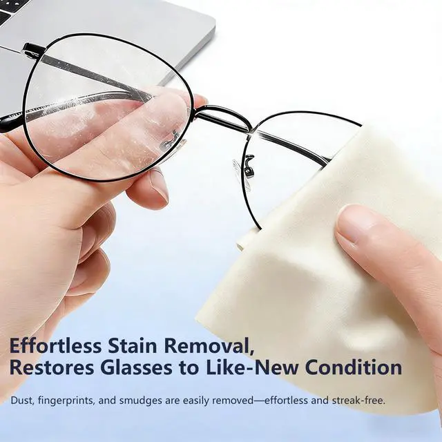 Alt view image 5 of 7 - 5 Pack Eyeglass Lens Cleaning Cloths,Microfiber Glasses Cleaning Cloths for Glasses,15.75X15.75 in Streak-Free,Safest Cloth for Eyeglass,VR/AR,Screens,Cameras,Phone,TV Screens,Lenses Tablets (5 Pack)