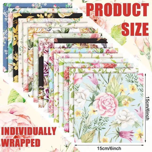 Alt view image 2 of 6 - 24 Pcs Flower Eyeglasses Cleaning Cloths Lens Cleaning Cloths Reusable Soft Microfiber Glasses Tools for Eyeglasses Camera Lens Cell Phone Screen 6 x 6 Inches