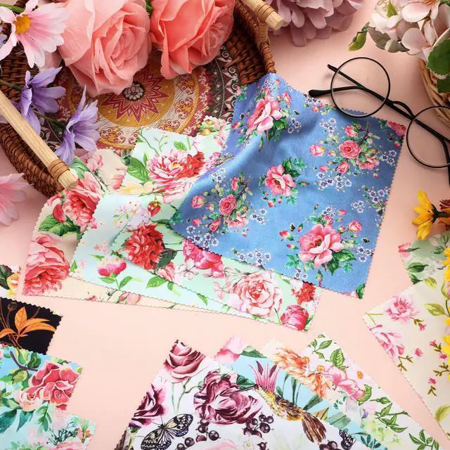 Alt view image 3 of 6 - 24 Pcs Flower Eyeglasses Cleaning Cloths Lens Cleaning Cloths Reusable Soft Microfiber Glasses Tools for Eyeglasses Camera Lens Cell Phone Screen 6 x 6 Inches