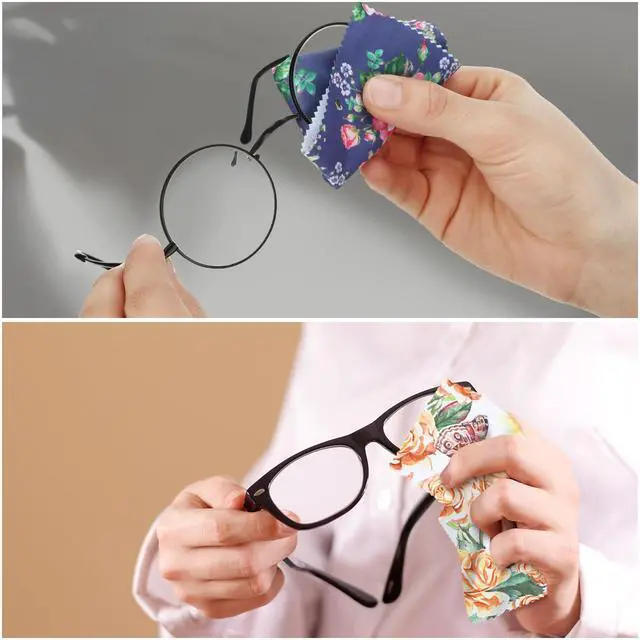 Alt view image 6 of 6 - 24 Pcs Flower Eyeglasses Cleaning Cloths Lens Cleaning Cloths Reusable Soft Microfiber Glasses Tools for Eyeglasses Camera Lens Cell Phone Screen 6 x 6 Inches