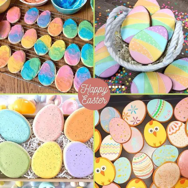 Alt view image 5 of 6 - 3 Pieces Easter Egg Cookie Cutter Set with Soft PVC Edge for Baking