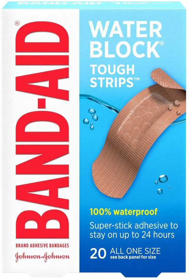 Main image of Brand Water Block Tough Adhesive Bandages, All One Size, 20 Count
