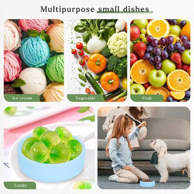 Alt view image 4 of 7 - Silicone Egg Bites Molds - 2Pcs Air Fryer & Microwave Egg Maker Pan, 4 inch Reusable, Dishwasher Safe (Blue)