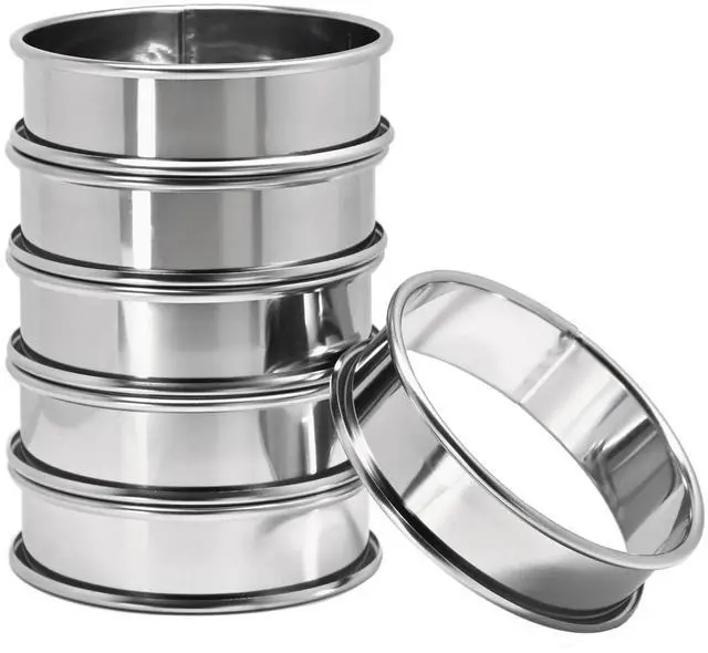 Main image of Cookie Rings For Baking 6Pcs, 3.15" English Muffin Ring,Egg Rings, Stainless Steel Crumpet Rings For Frying Eggs, Metal Baking Molds For All Kinds of Breakfast