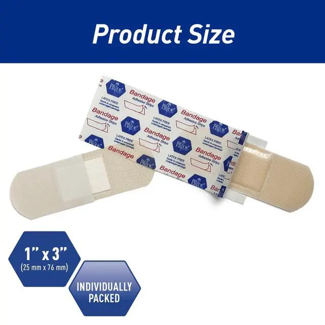 Alt view image 2 of 7 - Sheer Bandages,Latex-Free,Hypoallergenic,Sterile,1x3 in,100-Count