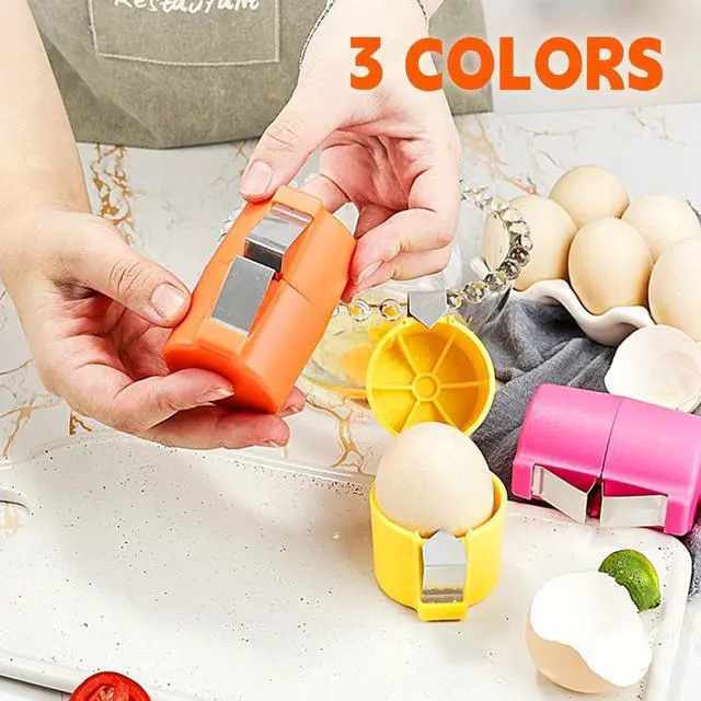 Alt view image 2 of 4 - 3Pcs Egg Shell Opener, 2026 New Egg Cracker Tool for Raw Eggs, Hard Boiled Egg Peeler Egg Cube Egg Separator Handheld, Stainless Steel Eggshell Breaker Egg Shell Cutter Kitchen Gadgets