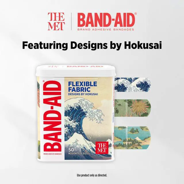 Alt view image 4 of 7 - Brand Flexible Fabric Adhesive Bandages, Hokusai Designs, 50 Count