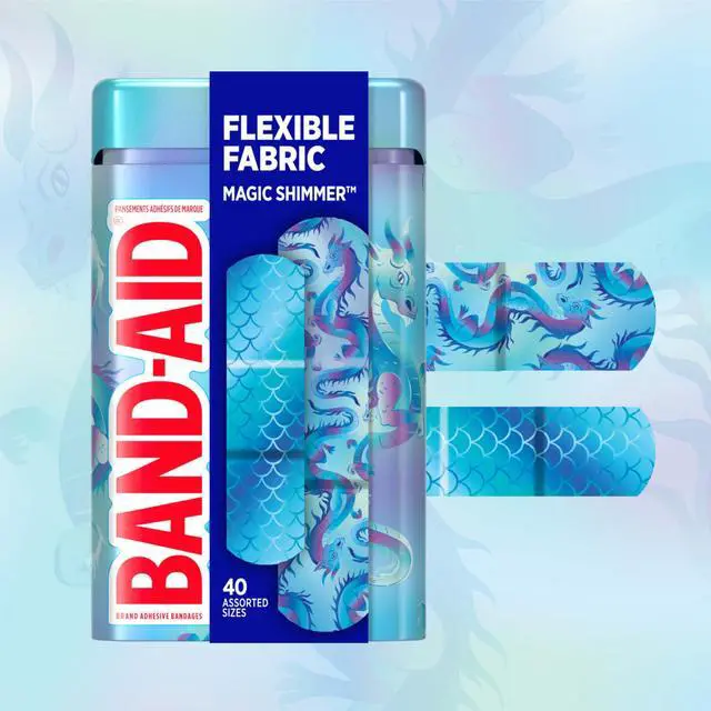 Alt view image 4 of 7 - Brand Flexible Fabric Adhesive Bandages, Magic Shimmer, 40 Ct