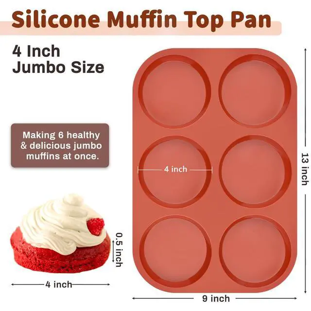 Alt view image 2 of 7 - Jumbo Size Silicone Egg Mold, 4 Inch, 2 Pack