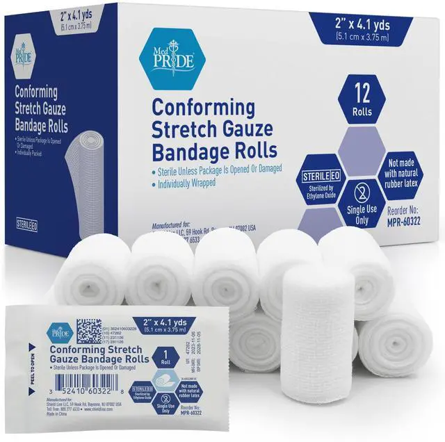 Main image of Sterile Conforming Stretch Gauze Bandage,Latex-Free,2 in x 4.1 yd