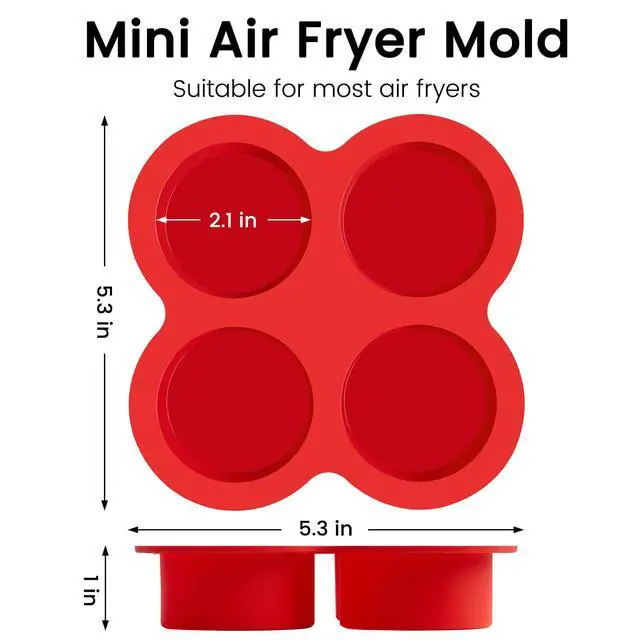 Alt view image 2 of 7 - Air Fryer Egg Mold, 2 Pack, 4 Cups