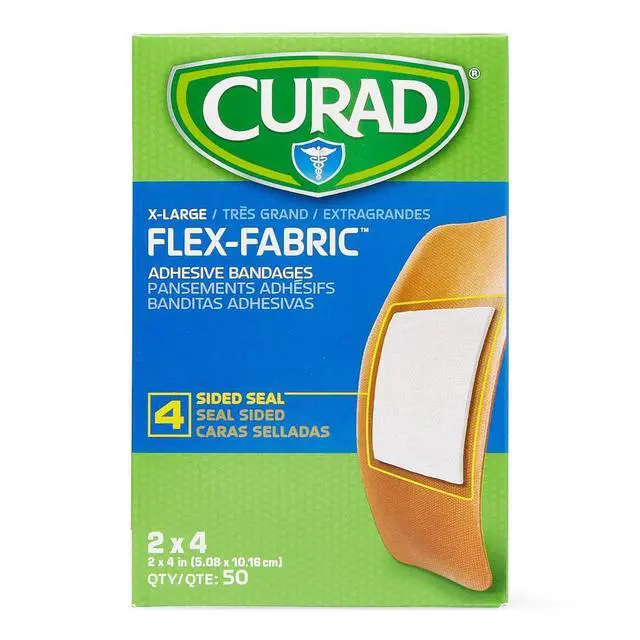 Alt view image 7 of 7 - Flex-Fabric Adhesive Bandages, XLarge 2 x 4 Inch, 50 Count,