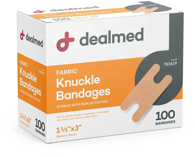Main image of Knuckle Adhesive Bandages - Latex Free Nonstick - 100 Count