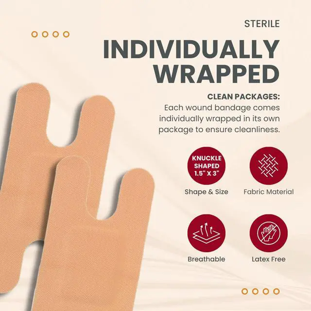 Alt view image 4 of 7 - Knuckle Adhesive Bandages - Latex Free Nonstick - 100 Count