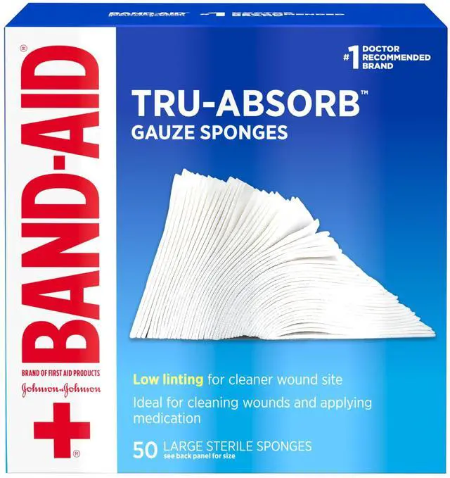 Main image of Brand Tru-Absorb Gauze Sponges, Large Size, 4 in x 4 in, 50 Count