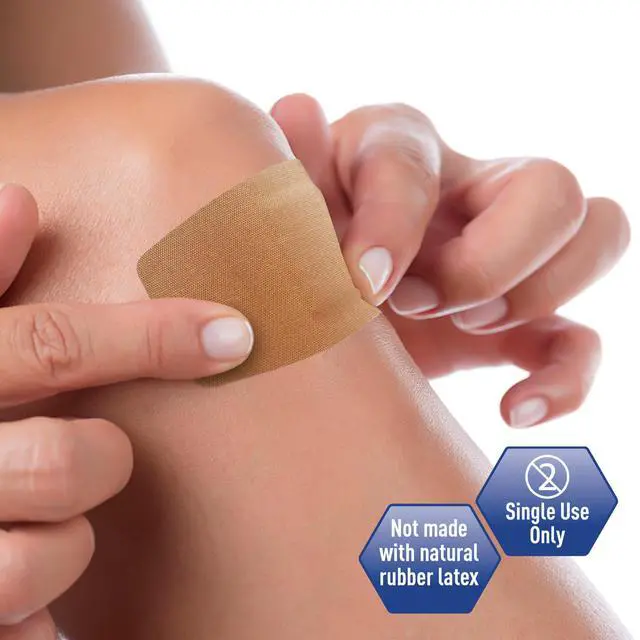 Alt view image 4 of 6 - Fabric Adhesive Bandages,Hypoallergenic,Latex-Free,2x4.5 in,50-Ct
