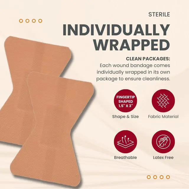 Alt view image 4 of 7 - Fabric Fingertip Bandages - Latex Free, Non-Stick Pad - 100 Count