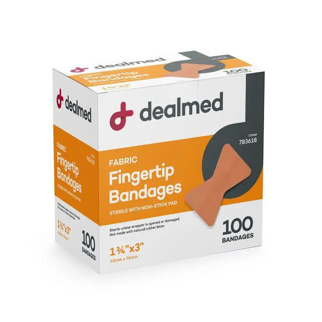 Alt view image 7 of 7 - Fabric Fingertip Bandages - Latex Free, Non-Stick Pad - 100 Count