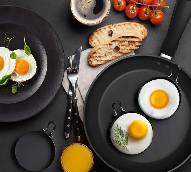 Alt view image 4 of 6 - Stainless Steel Egg Cooking Rings & Pancake Mold, 4-Pack