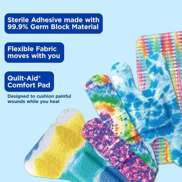 Alt view image 2 of 7 - Brand Flexible Fabric Adhesive Bandages, Tie-Dye Designs, 100 Ct