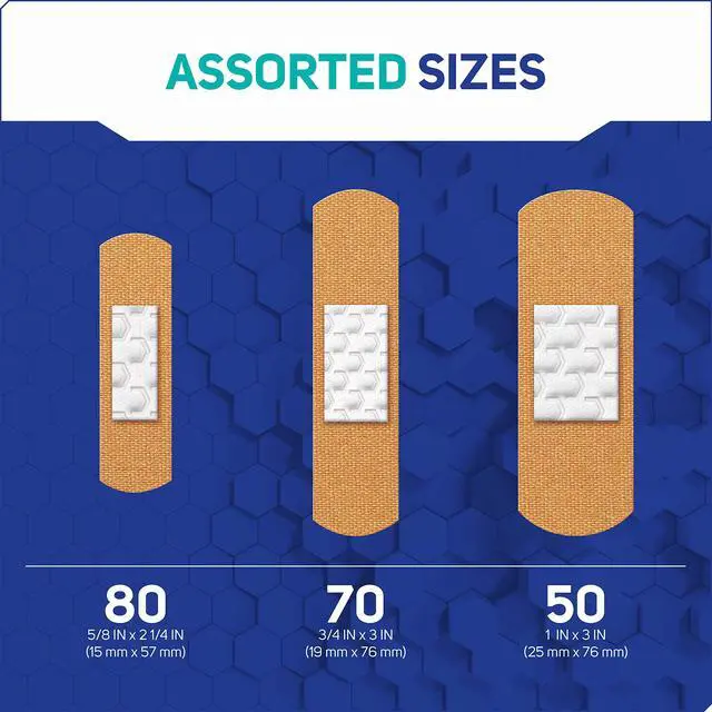 Alt view image 4 of 7 - Fabric Adhesive Bandages, Assorted Sizes, 200 Count