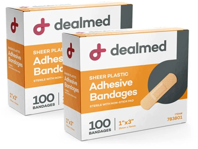 Main image of Sheer Plastic Adhesive Bandages - Latex Free - 200 Count