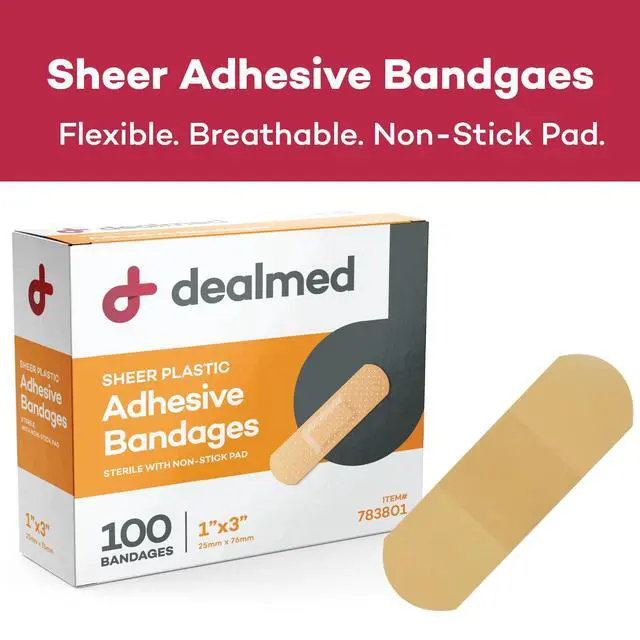 Alt view image 3 of 6 - Sheer Plastic Adhesive Bandages - Latex Free - 300 Count (3 Pack)