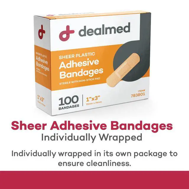 Alt view image 4 of 6 - Sheer Plastic Adhesive Bandages - Latex Free - 300 Count (3 Pack)